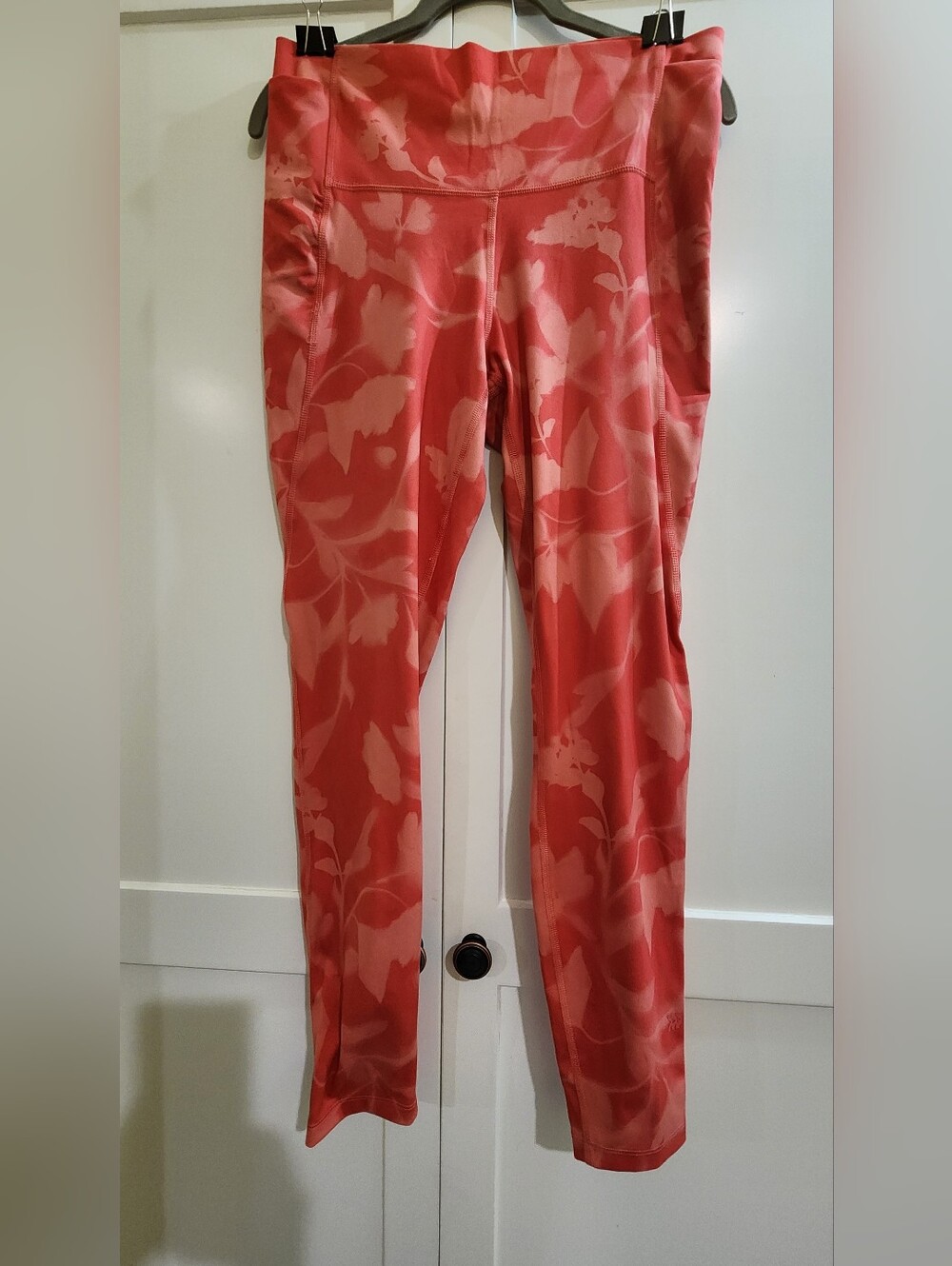Coral Floral High-Rise Leggings